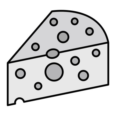 Peynir Vektörü Kabartma Simgesi Tasarımı 