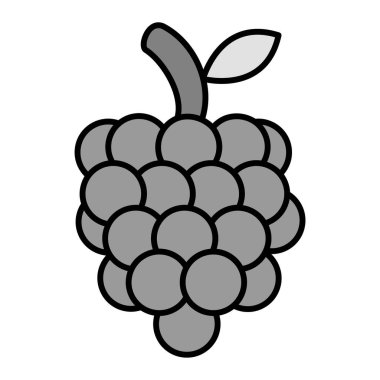 Ahududu Vektörü Kabartma Simgesi Tasarımı 