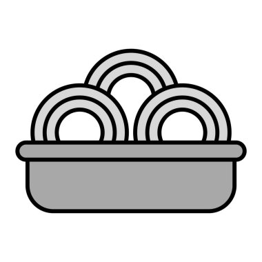 Spagetti Vektör Kabartma Simgesi Tasarımı  