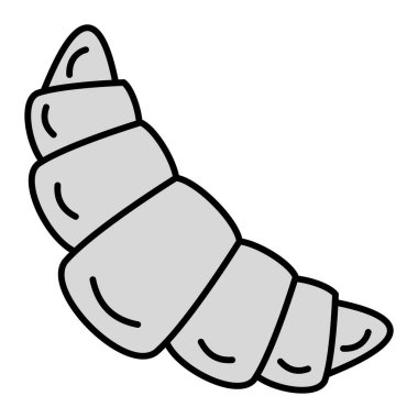 Croissant Vector Glyph Icon Design 