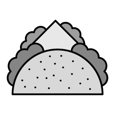 Taco Vektör Şekil Simgesi Tasarımı 