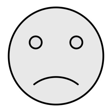  Üzücü Emoji Vektör Kabartma Simgesi Tasarımı 