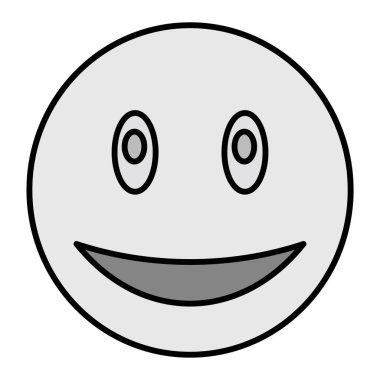 Mutlu Emoji Vektör Glyph Simgesi Tasarımı 