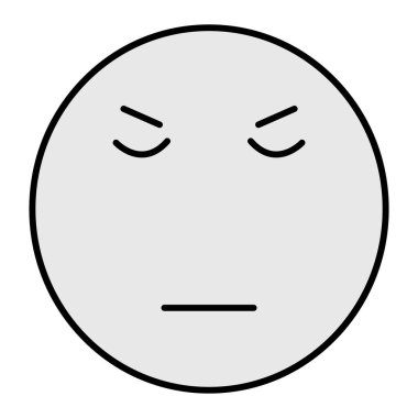 Tarafsız Emoji Vektör Sembol Tasarımı 