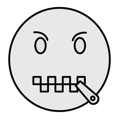 Gizli Emoji Vektör Sembol Tasarımı 