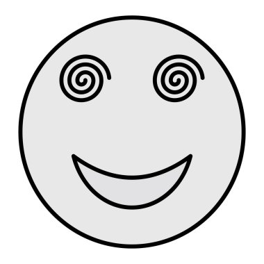Baş döndürücü Emoji Vektör Sembol Tasarımı 