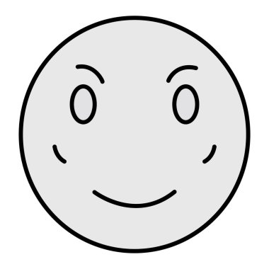 Allık Emoji Vektör Glyph Simge Tasarımı 