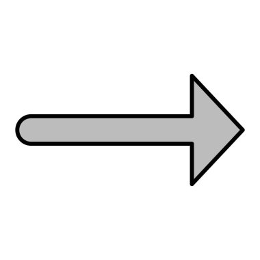 Sağ Ok Vektörü Şekil Simgesi Tasarımı  