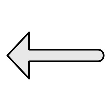 Sol Ok Vektörü Sembol Tasarımı 