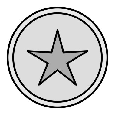 Yıldız Vektörü Şekil Simgesi Tasarımı 