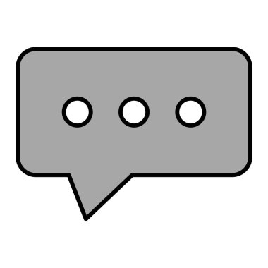 Sohbet kabarcığı ikonu vektör çizimi grafik tasarımı