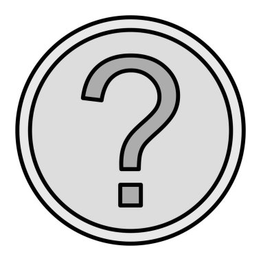 Soru işareti simgesi. Web için ünlem vektör simgelerinin özet çizimi