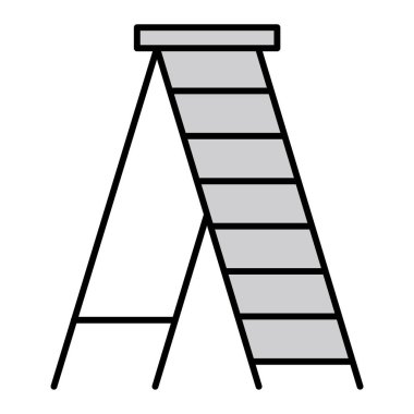 Merdiven. Web simgesi basit illüstrasyon