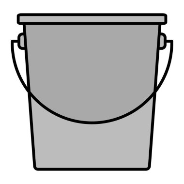 Kova ikonu. Web için basit esrar vektör simgeleri temizleme gösterimi