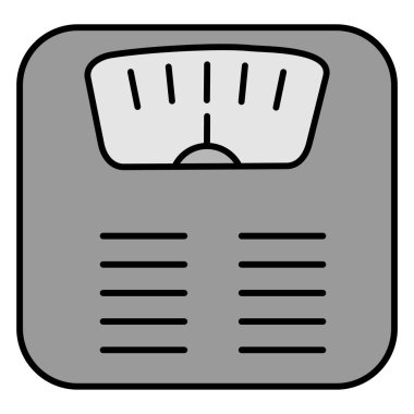 ağırlık ölçeği simgesi. Web için ölçeklendirme vektör simgelerinin basit illüstrasyonu