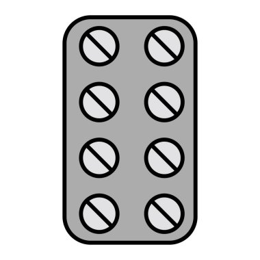 İlaç ikonu. Basit resimleme