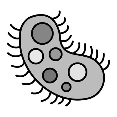 Bakteri Vektörü Kabartma Simgesi Tasarımı