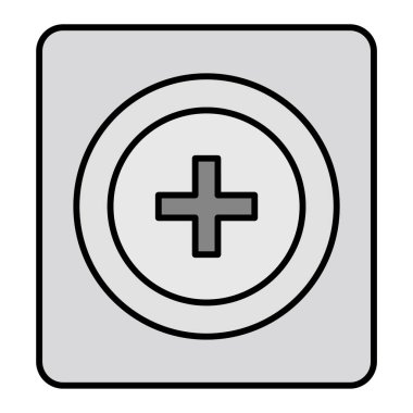 Hastane simgesi, vektör illüstrasyonu