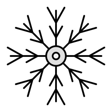 Kar tanesi. Web simgesi basit illüstrasyon