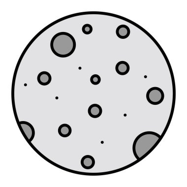 Dolunay Vektörü Şekil Simgesi Tasarımı