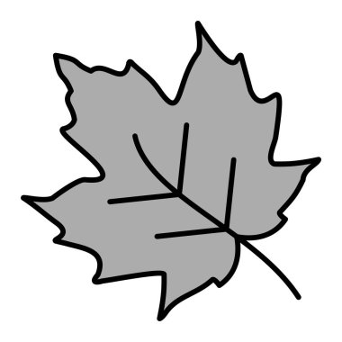 sonbahar yaprak ikonu vektör illüstrasyon grafik tasarımı