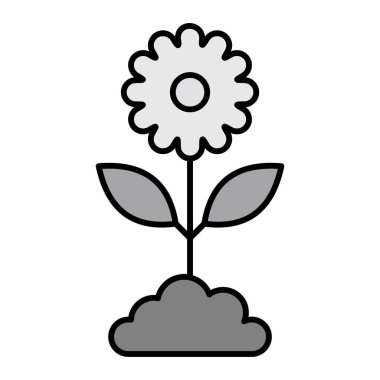 çiçek simgesi vektör illüstrasyonu