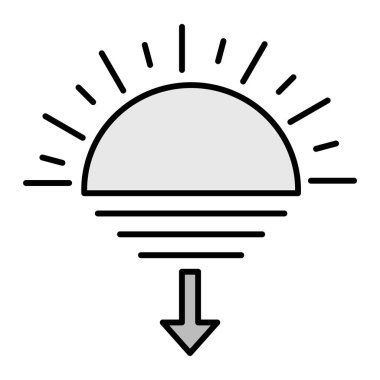 Güneş Simgesi Vektör illüstrasyonu