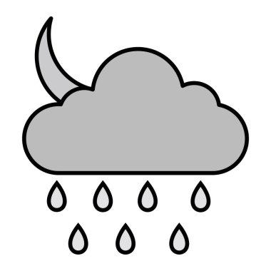 Yağmur. Web simgesi basit illüstrasyon