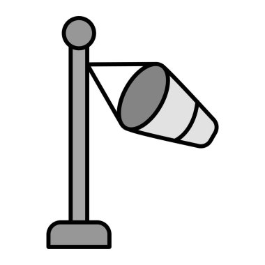 Rüzgâr Yön Vektörü Şekil Simgesi Tasarımı