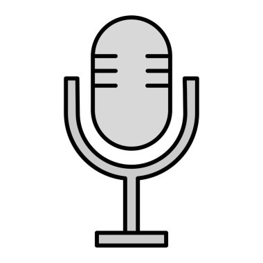 mikrofon simgesi vektör illüstrasyonu