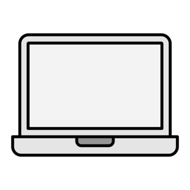 Dizüstü bilgisayar teknolojisi simge vektör çizim grafik tasarım