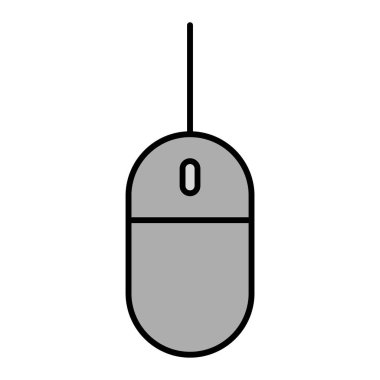 bir bilgisayar faresinin siyah beyaz çizimi