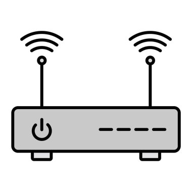 router simgesi vektör illüstrasyonu