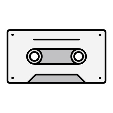 kaset teybi ikon vektör illüstrasyon grafik tasarımı