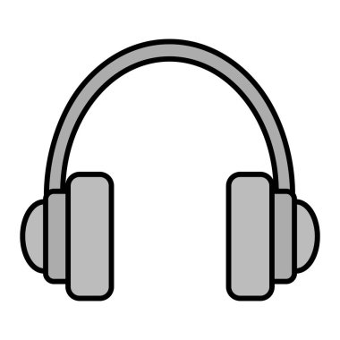 Beyaz arkaplanda kulaklık simgesi