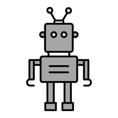 Robot simgesi, vektör çizimi