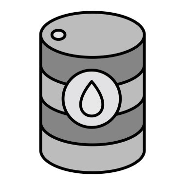 Petrol varili ikonu. Ağ için gaz yakıt vektör simgelerinin basit çizimi