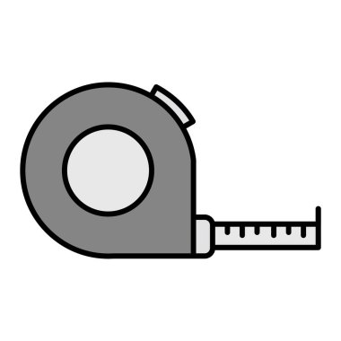 mezura simgesi. Web için rulet inşa vektör simgelerinin özet çizimi