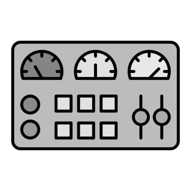 Kontrol Paneli Vektör Kabartma Simgesi Tasarımı