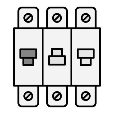 Elektrik Kırıcı Vektör Kabartma Simgesi Tasarımı 