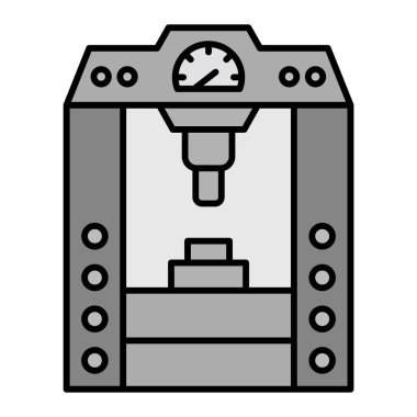 Makine simgesine basın. Beyaz arkaplanda izole edilmiş web tasarımı için kahve makinesi vektör sembolü