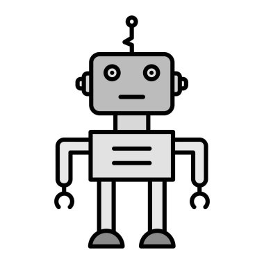 Robot simgesinin vektör illüstrasyonu