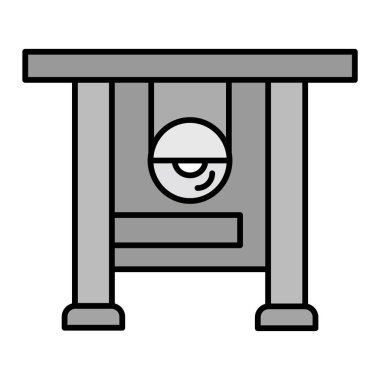 Köprü Testere Vektör Kabartma Simgesi Tasarımı