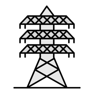 Elektrik kulesi simgesinin vektör illüstrasyonu
