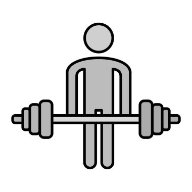 fitness ve vücut geliştirme ikonu vektör illüstrasyon grafik tasarımı