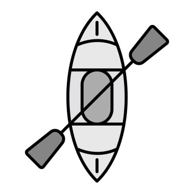 Kimlik simgesinin kano vektör illüstrasyonu 