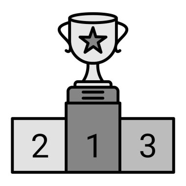 Kimlik simgesinin kazanan vektör illüstrasyonu 