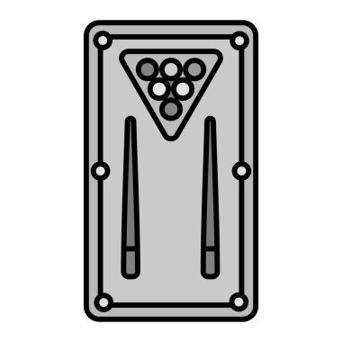 Kimlik simgesinin bilardo vektör illüstrasyonu 