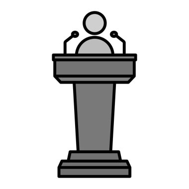 Kimlik simgesinin podyum vektör çizimi 