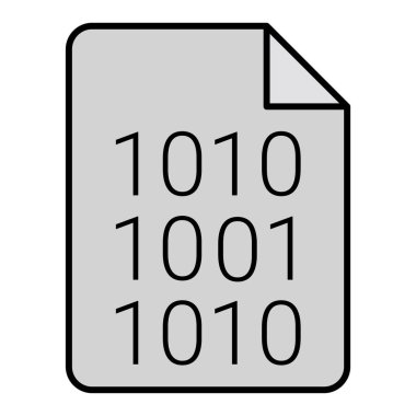 Kimlik simgesinin ikili kod vektör illüstrasyonu 